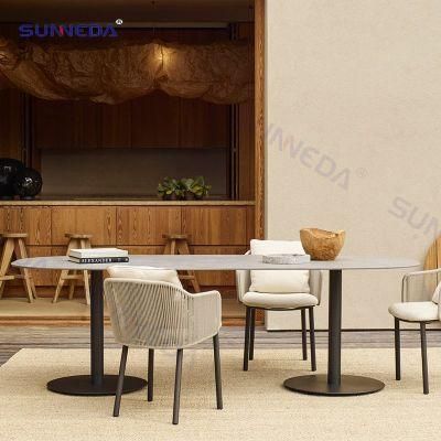 Modern Hot Sale Garden Style Outdoor Leisure Rope Belt Hotel Resort Home Villa Handmade Furniture Set