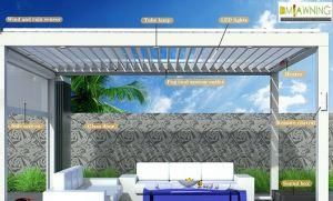 Bioclimatic Aluminum Pergola Louver Pavillion Garden Gazebo