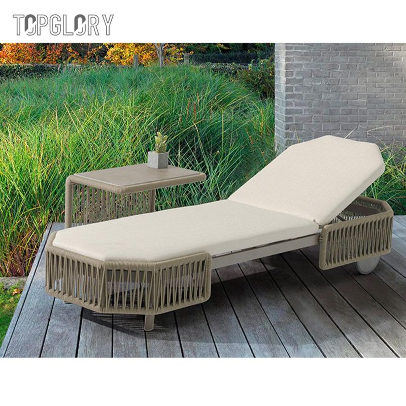 Hotel Project Modern Outdoor Furniture Patio Rattan Wicker Sofa Bed Garden Lounge Beach Daybed