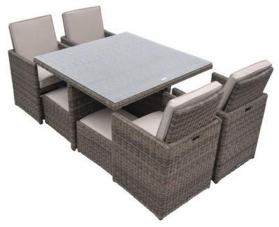 9PCS Outdoor Rattan Garden Leisure Hotel Cube Dining Furniture (WF-1710111)