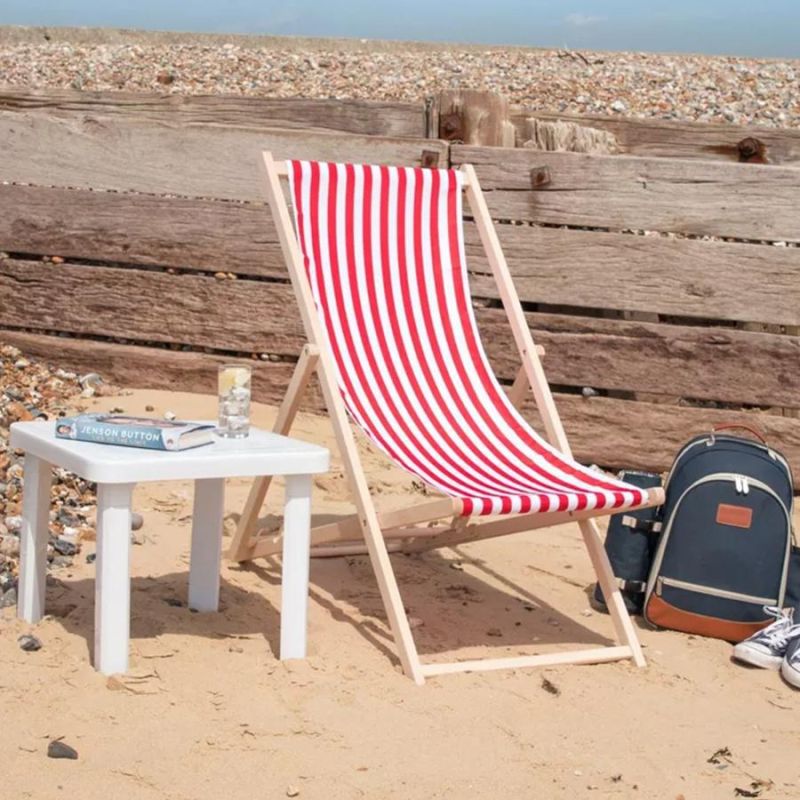 Portable Folding Outdoor Solid Wood Beach Chair for Travel