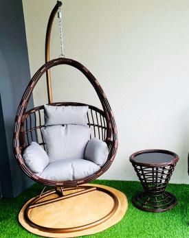 Balcony Rocking Chair Imitation Rattan Double Hammock Bird Nest Chair