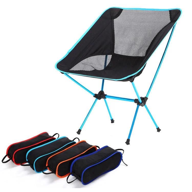 Simple Portable Folding Space Chair with Oxford Bag Moon Chair