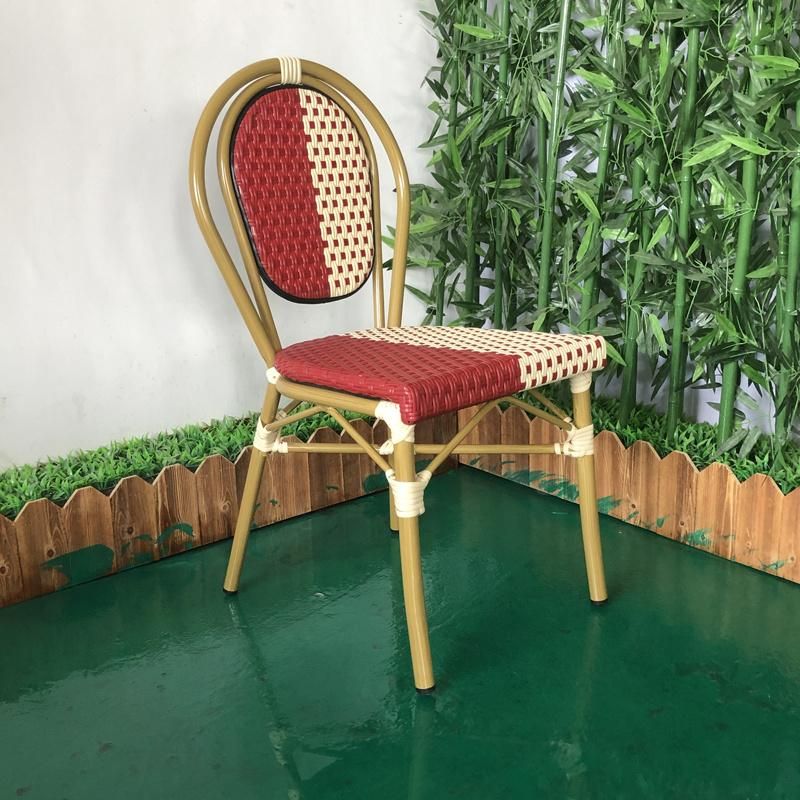 Garden Furniture Outdoor White Rattan Bamboo Dining Chair Outdoor Chair