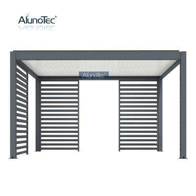 AlunoTec Remote Control Louvres Pergola Gazebo With Automatic Roof