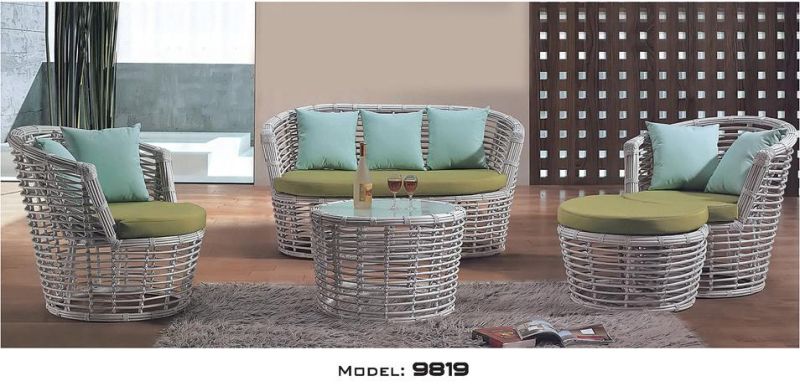 Wholesale PE Woven Outdoor Rattan Sofa Table Set Patio Furniture