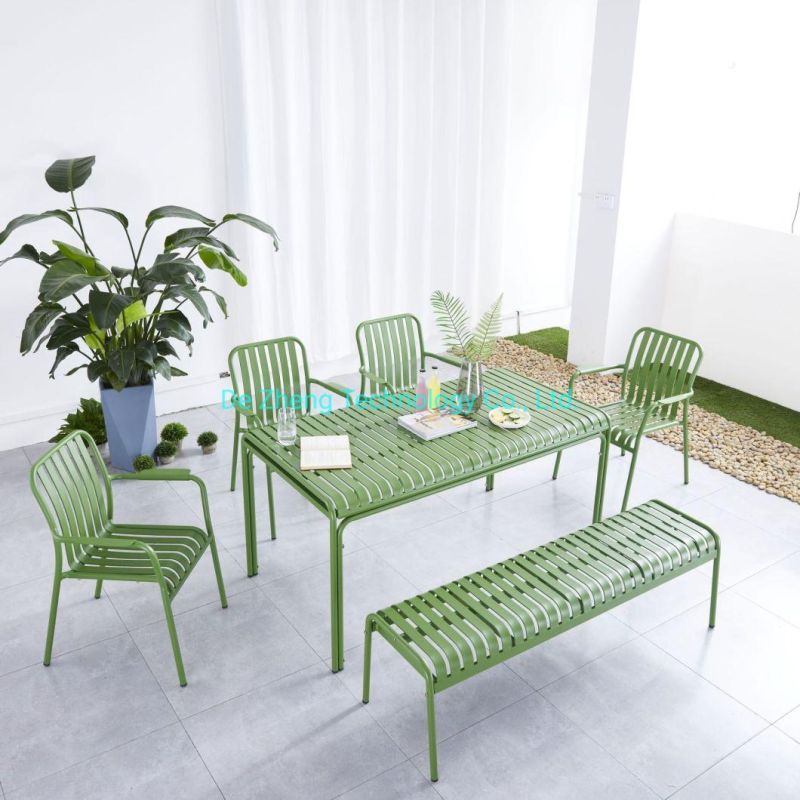 Commerical Outdoor Furniture Patio Aluminum Dining Table for Contrac Hotel Designer