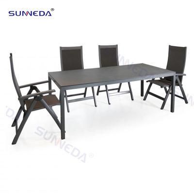 Best Sell Disassembly Structure High Temperature Glazed Glass Top Garden Table