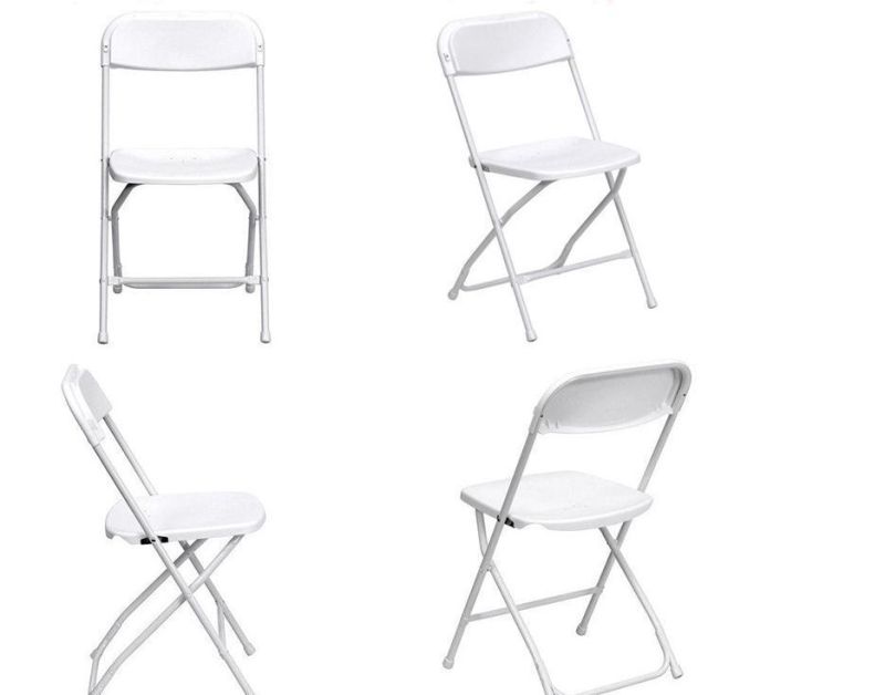 China Wholesale Wedding Party Event Plastic Folding with Metal Chair