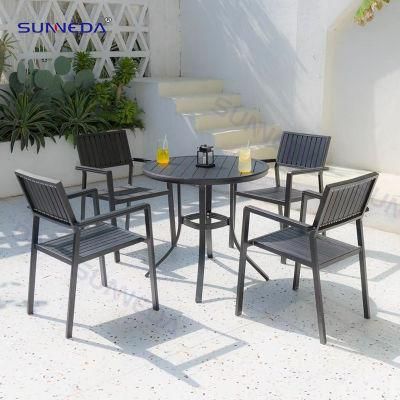 Commercial Picnic Table with Disassembly Structure Plastic Wood Top