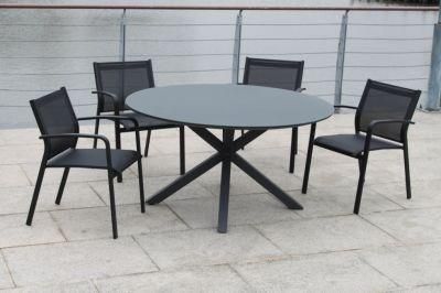 New Hotel Outdoor Sectional with Dining Table Round Patio Set