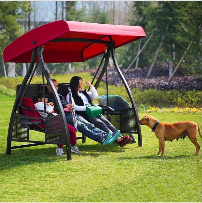 Modern Metal Patio Outdoor Double Wicker Garden Hanging Swing Chair
