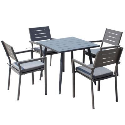 Hotsale Powder Coated Aluminum Garden Furniture Restaurant Dining Set