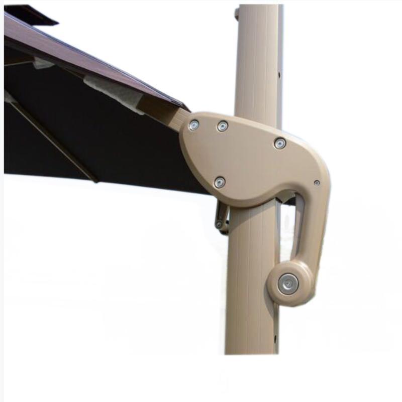 3m Aluminium Outdoor Garden Patio Umbrella with Bracket Outdoor Large Sun Umbrella Outdoor