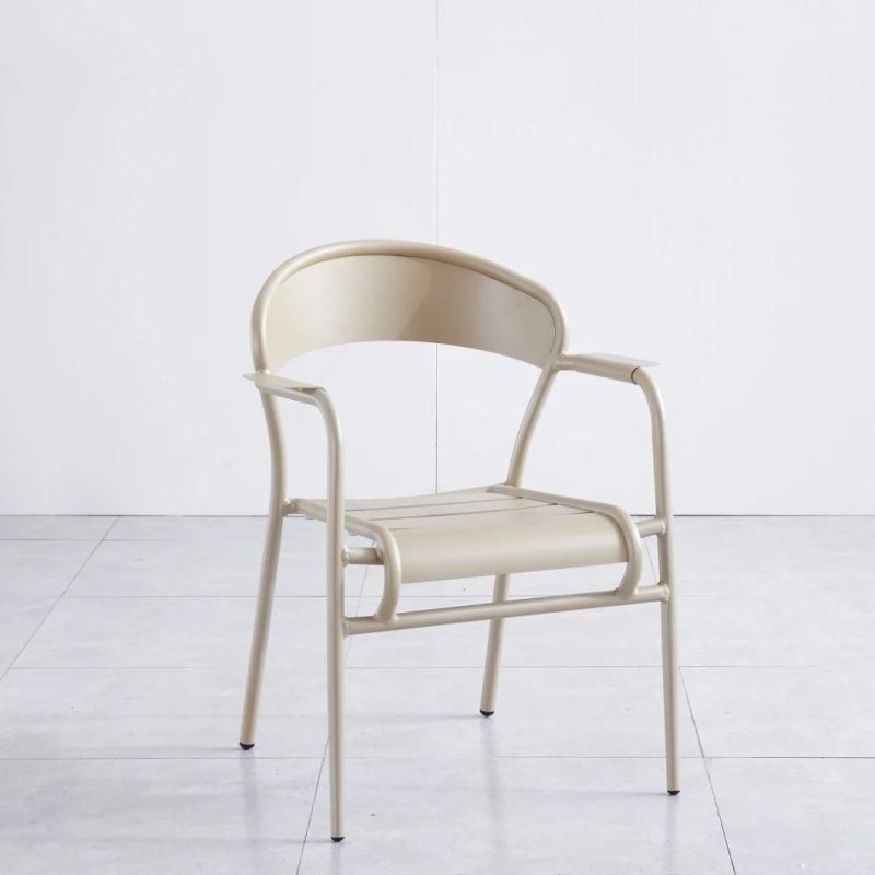 2021 New Design Aluminum Frame Metal Colorful Dining Bar Chairs