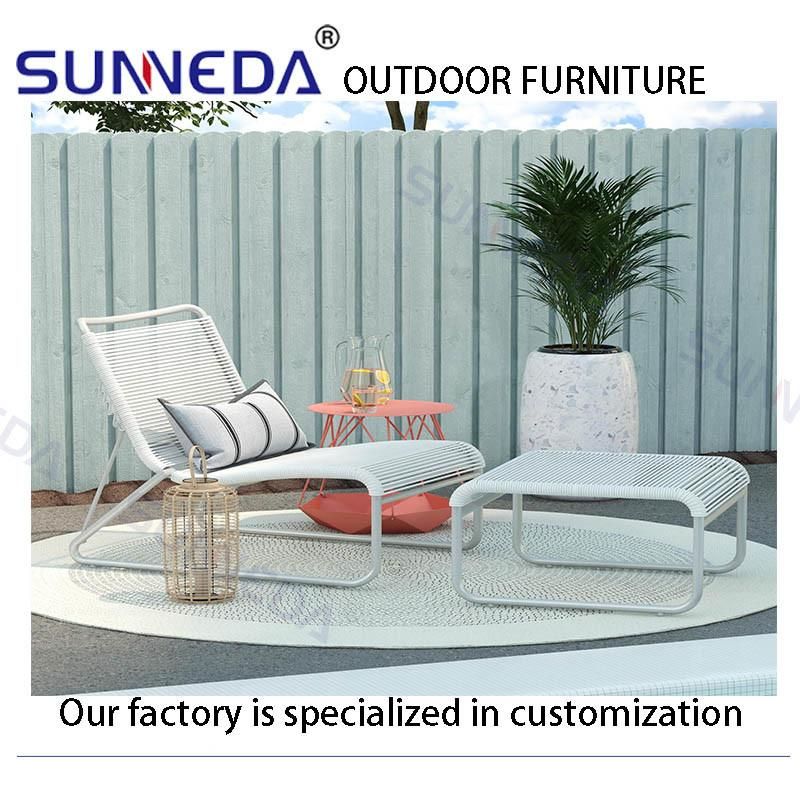 Outdoor Garden Sun Bed Beach Chair Lying Sun Lounger