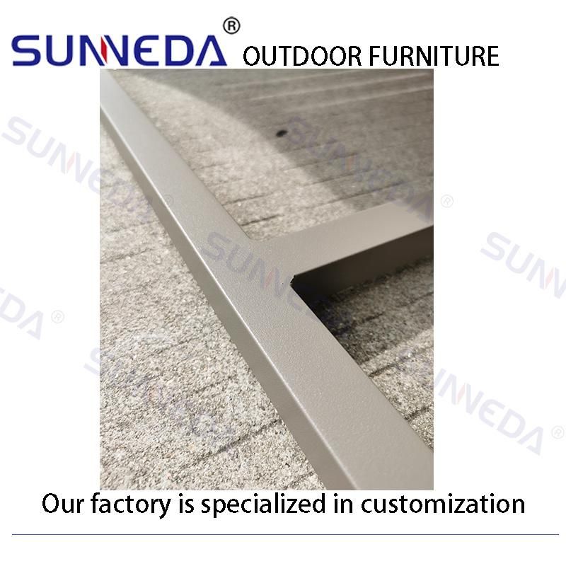 Resort Outdoor Furniture Swimming Pool Plastic Wood Textilene Sun Recliner Lounger