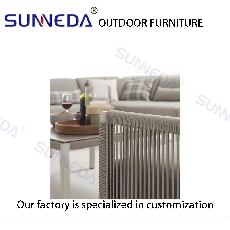 Factory Custom Outdoor Furniture with Soft Cushion Living Room Villa Garden Sofa Set