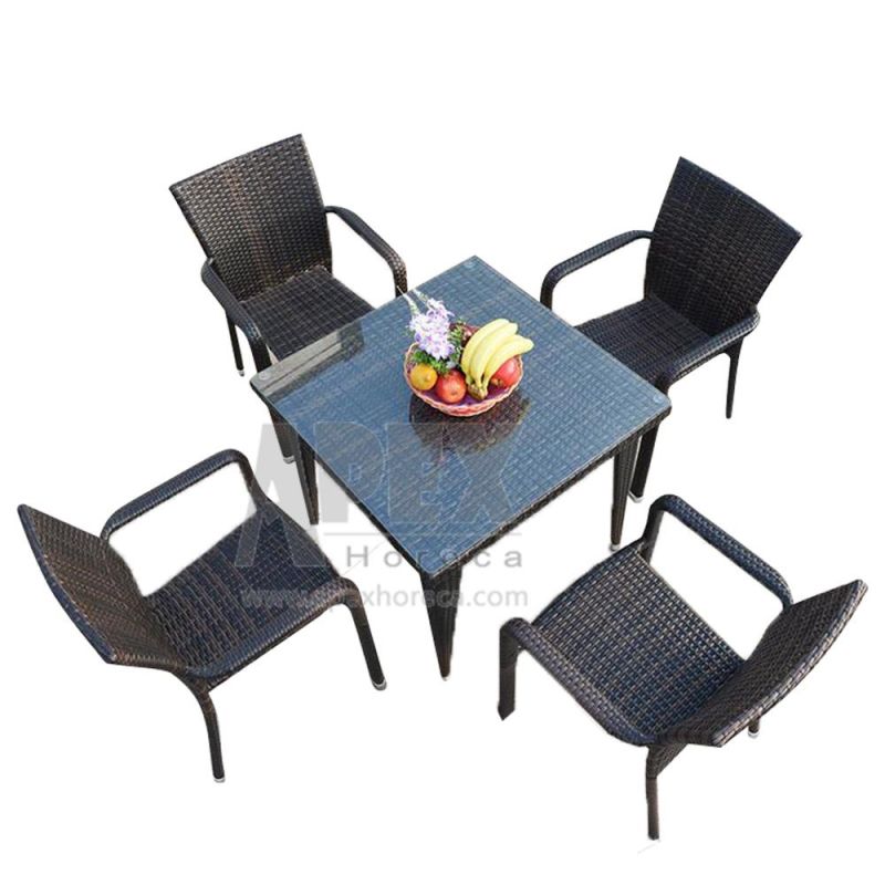 Outdoor Aluminum Rattan Garden Dining Rattan Chair Side Chair Furniture