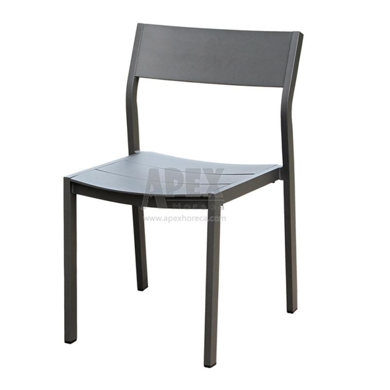 China Factory Wholesale Outdoor Garden Stackable Aluminum Patio Dining Chair
