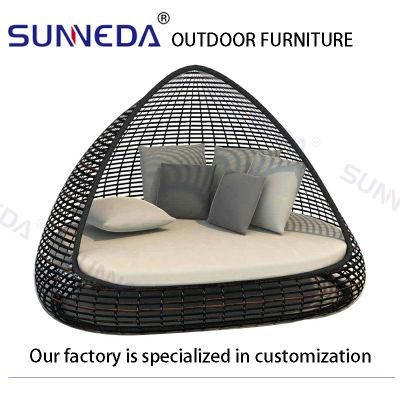 Sunneda Aluminium Alloy Frame Rattan Weave Customize Durable Outdoor Chaise Lounge