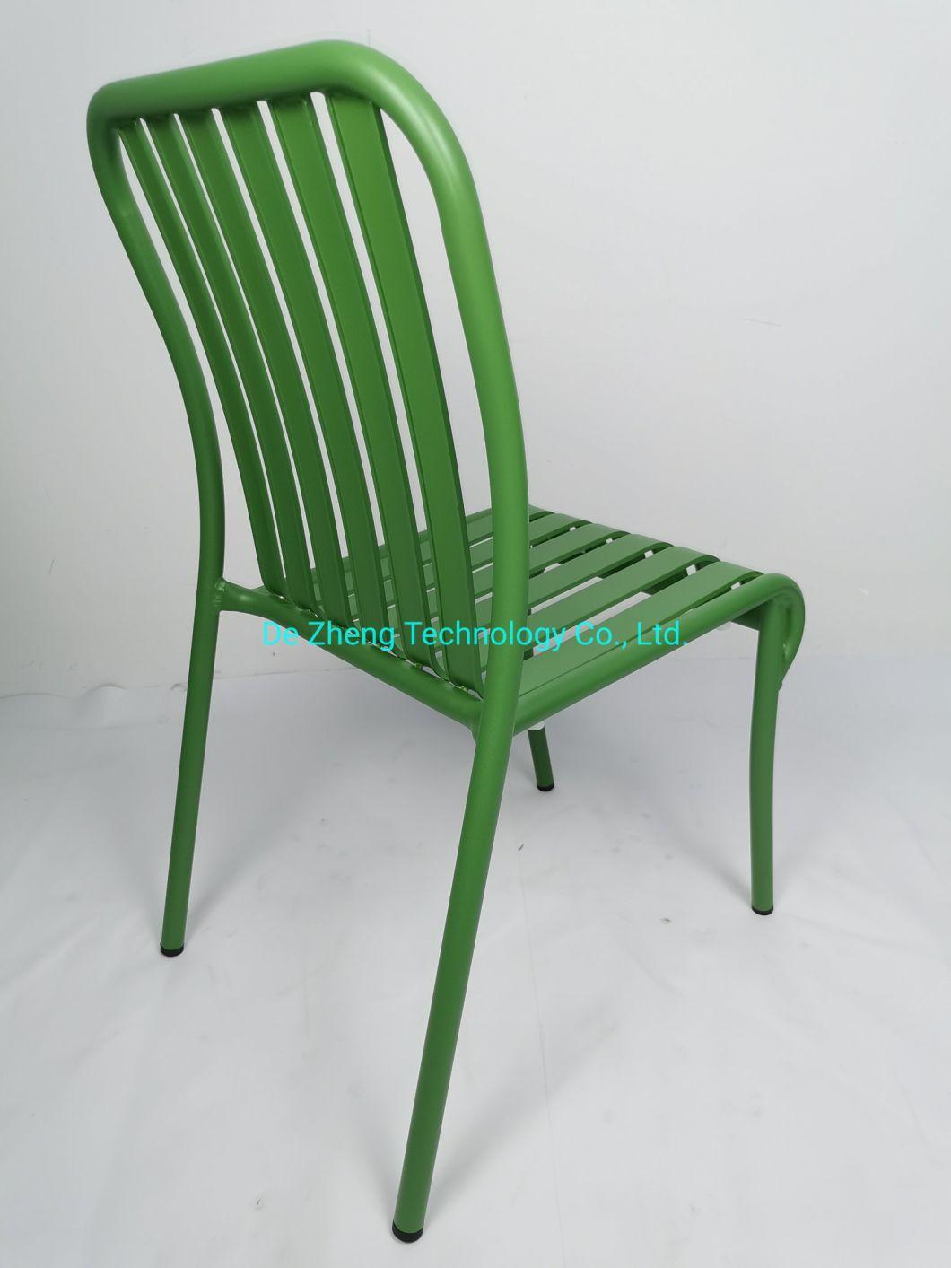 China Supplier Factory Direct Aluminum Slat Modern Outdoor Bistro Dining Set