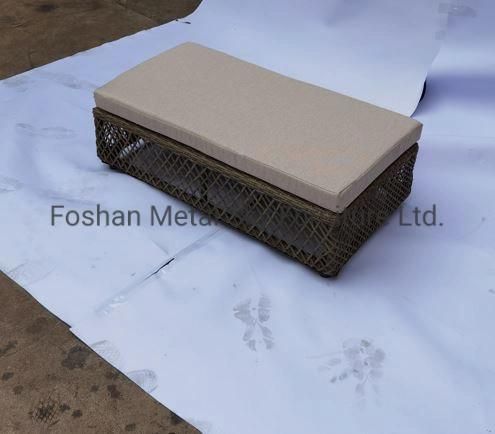 Outdoor Hotel Restaurant Patio Garden Aluminum Rope Wicker Rattan Sofa