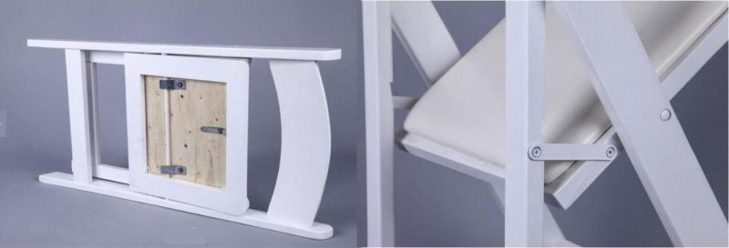 Natural Wood Wedding Folding Avantgarde Wimbledon Chairs with Padded Seat