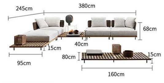 Best Selling Hotel Apartment Home Outdoor Furniture Corner Sofa Outdoor Picnic Garden Rattan L Shape Sofa Camping Outdoor