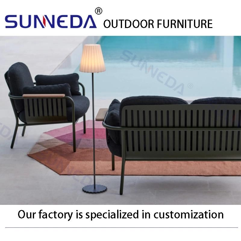 Local Custom Hard Aluminum Frame White Optional Cushions Sun Furniture
