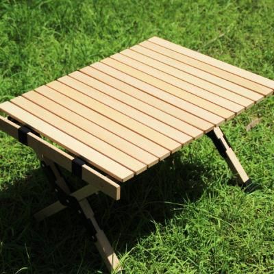 Nature Hike Outdoor Camping Picnic Portable Wood Folding Egg Roll Table