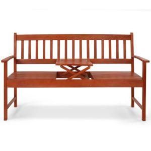 Wooden Garden Bench with flexible Small Coffee Table