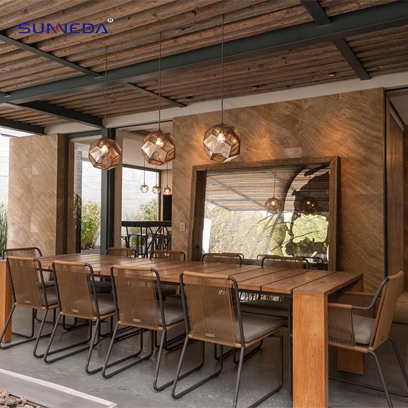Patio Wood Garden Furniture Leisure Dining Chair Set