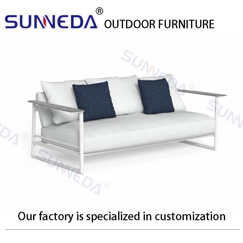 Outdoor Patio Leisure Aluminium Courtyard Comfortable Acrylic Cushion Sofa Furniture