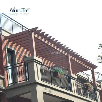 Low Cost Dark Grey House Awning Pergola With Modern Design