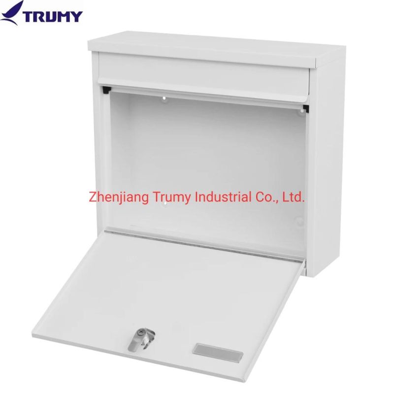 Modern Rust-Proof White Decorative Residential Metal Mailboxes Custom Logo Wall Mounted Post Box