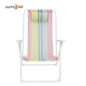 Beach Chair with Pillow Foldable Chair Chaise Chair