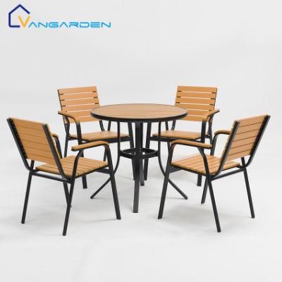 5 PCS Black Outdoor Bistro Set Garden Furniture Patio