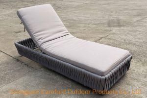 Contemporary Sun Lounger / Resin Wicker / Garden