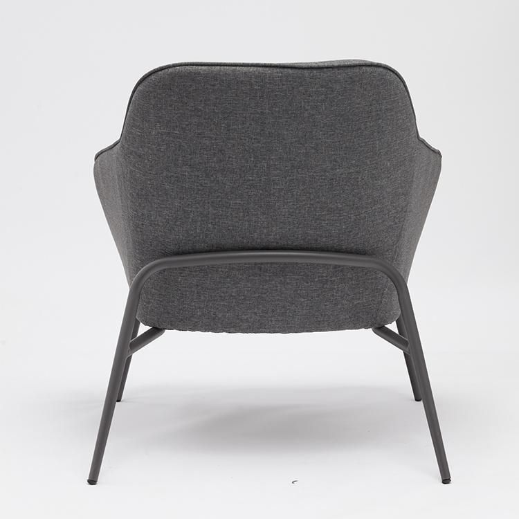 Patio Lounge Dining Chair for Garden Outdoor or Interior Furniture with Metal Frame