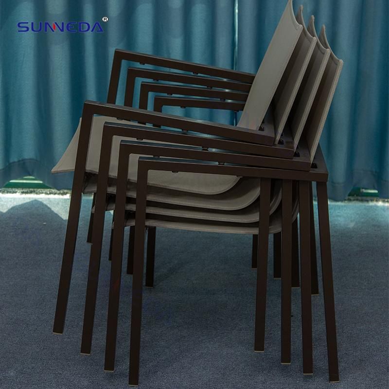 Coffee Shop Hotel Restaurant Dining Set Aluminum Leisure Chair