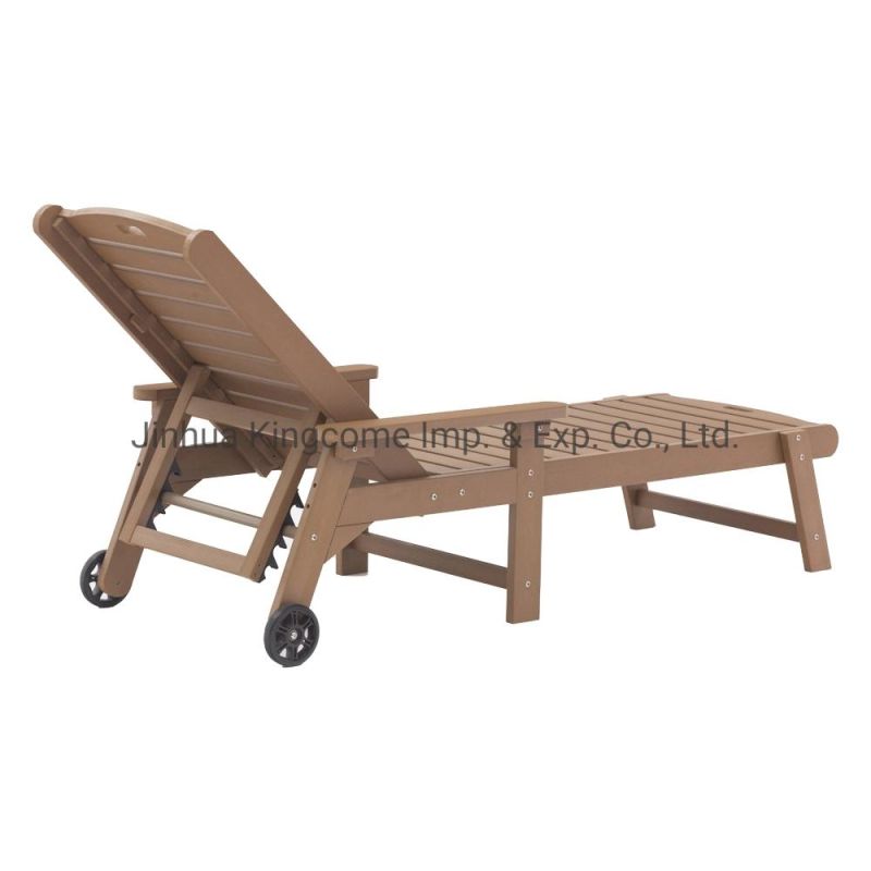 Outdoor Furniture Polystyrene Lounge with 4-Position Adjustment