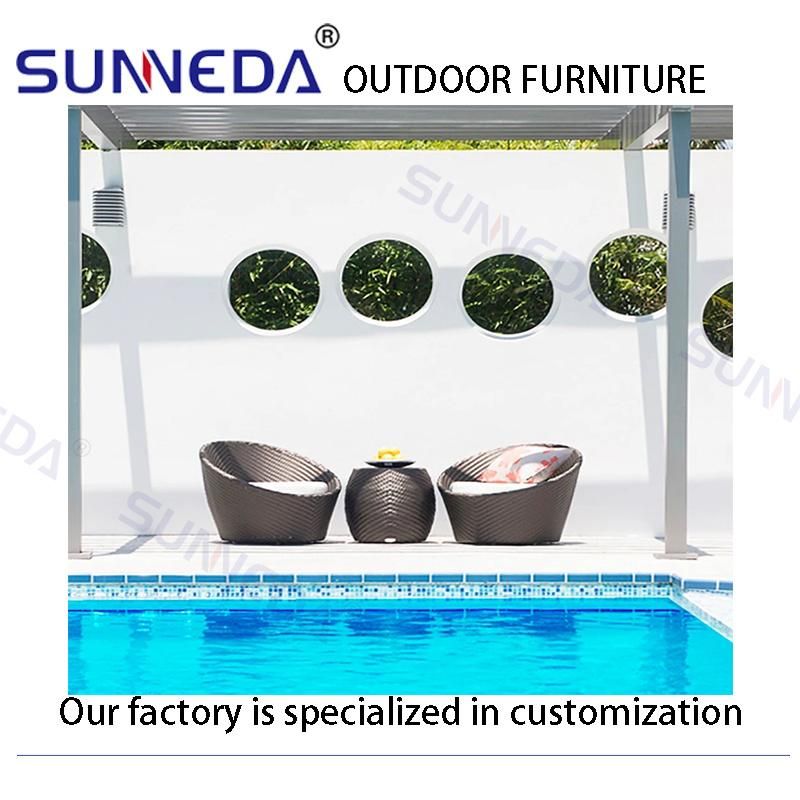 Hotel New Design Waterproof Durable Weaving PE Rattan Outdoor Furniture Set