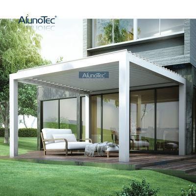 AlunoTec Motorized System Aluminum Pergola Waterproof Gazebos Bioclimatic Pergola for Outdoor