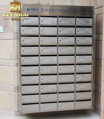Customized 304 Free Standing Stainless Steel Apartment Postbox