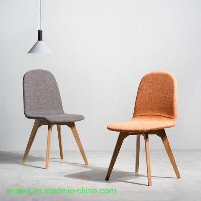 Best Selling Wood Fabric Seat Leisure Dining Chairs