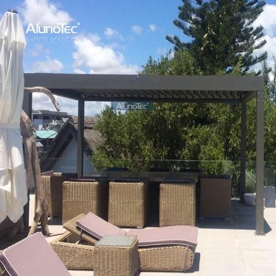 Customized Adjustable Outdoor Carport Aluminium Motorized Louver Pergola Roof Sustainable Sunshade Garden Pergolas