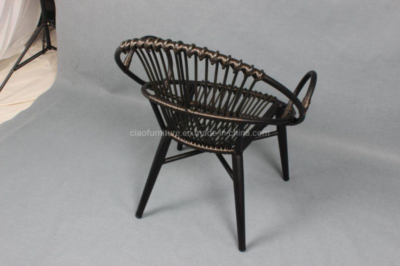 Stackable Leisure Garden Rattan Bistro Dining Arm Chair Outdoor Furniture