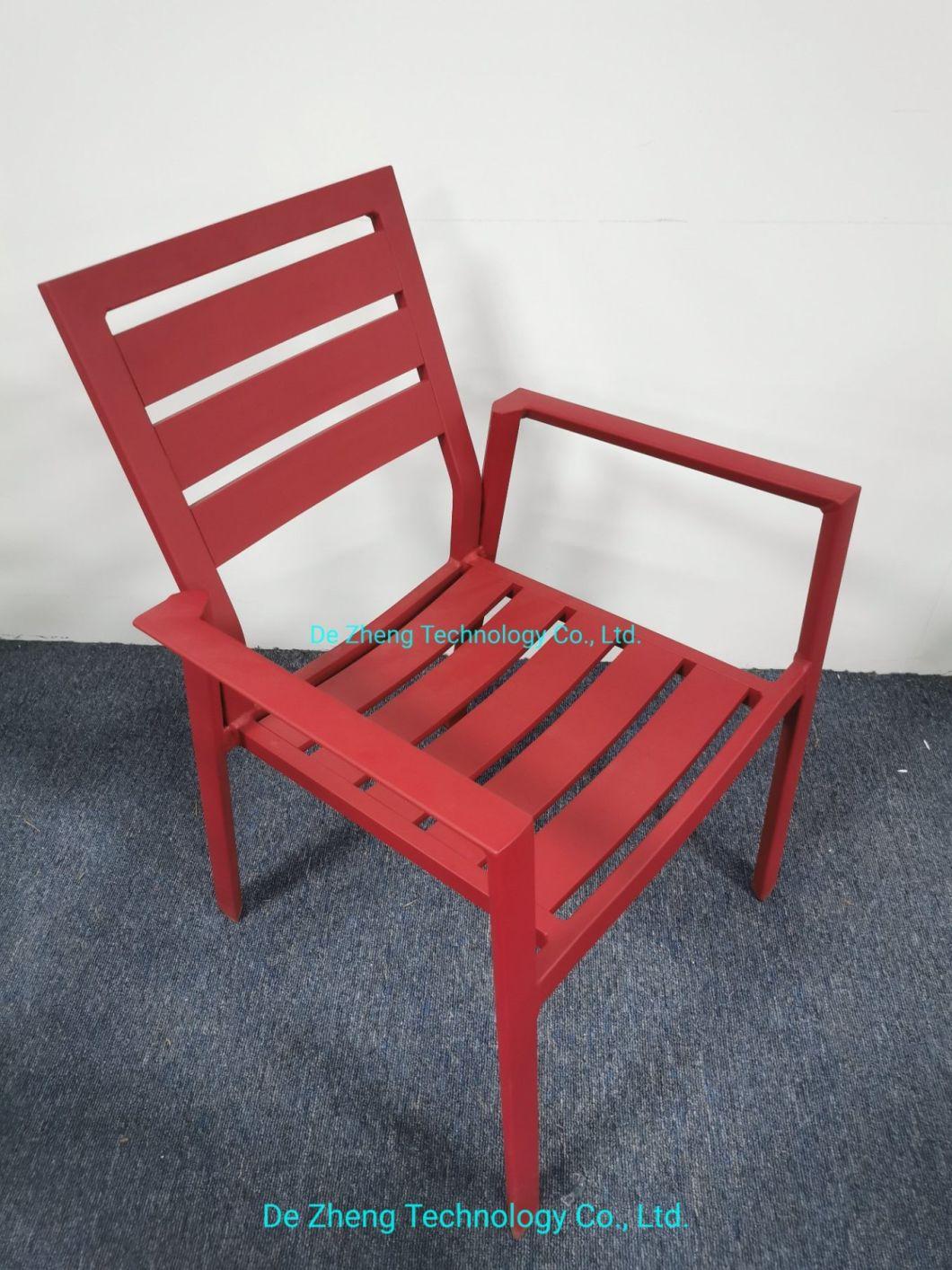 Commercial Furniture Colorful Aluminum Elegant Modern Aluminum Medium Back Cafe Restaurants Dining Garden Chair
