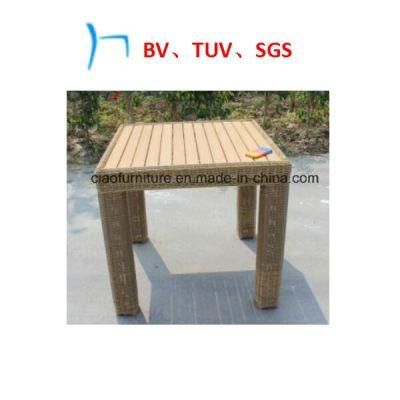 Outdoor Furniture Rattan Dining Furniture Teak Wood Tables (2107)